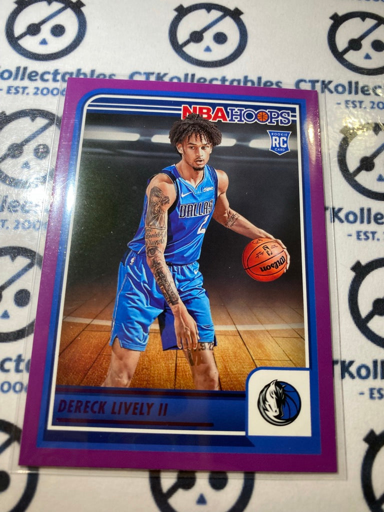 2023-24 Panini NBA HOOPS Dereck Lively II Purple Parallel #241 Mavericks