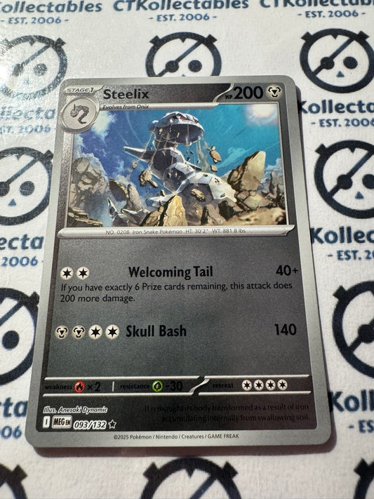 Steelix Reverse Holo #093/132 Mega Evolution Pokemon