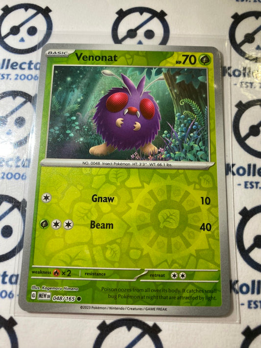 Venonat Reverse Holo #048/165 Scarlet & Violet 151 Pokemon Card