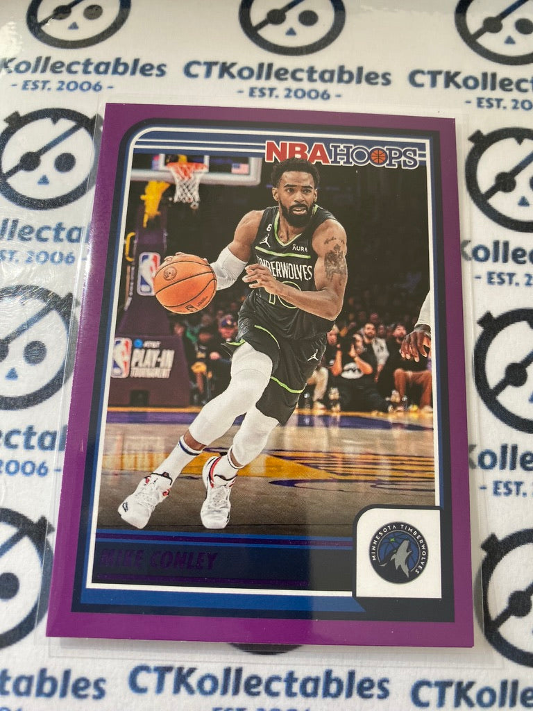 2023-24 Panini NBA HOOPS Mike Conley Purple Parallel #159 Timberwolves