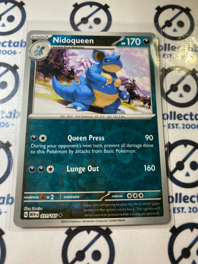 Nidoqueen Reverse Holo #031/165 Scarlet & Violet 151 Pokemon Card