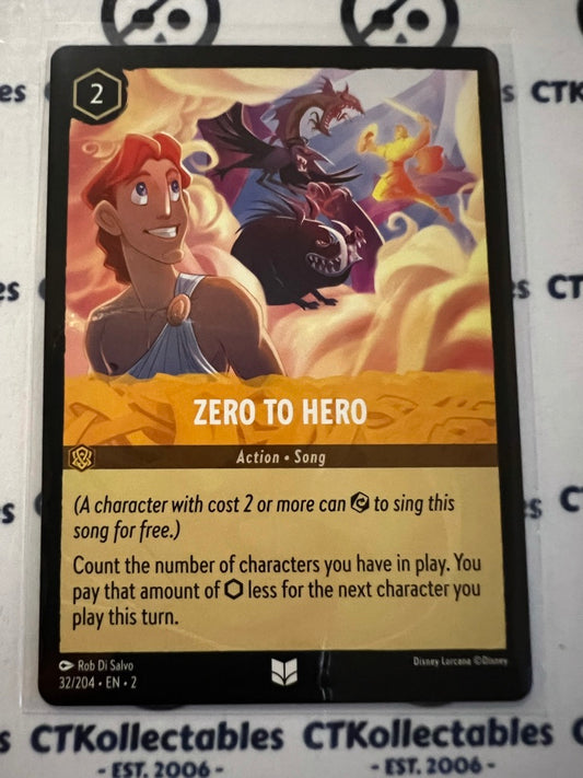 2024 Disney Lorcana Floodborn Non-Foil #32 Zero to Hero – Uncommon