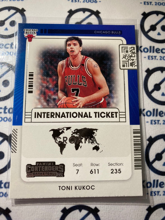 2021/22 Panini NBA Contenders Toni Kukoc International Ticket #18 Bulls