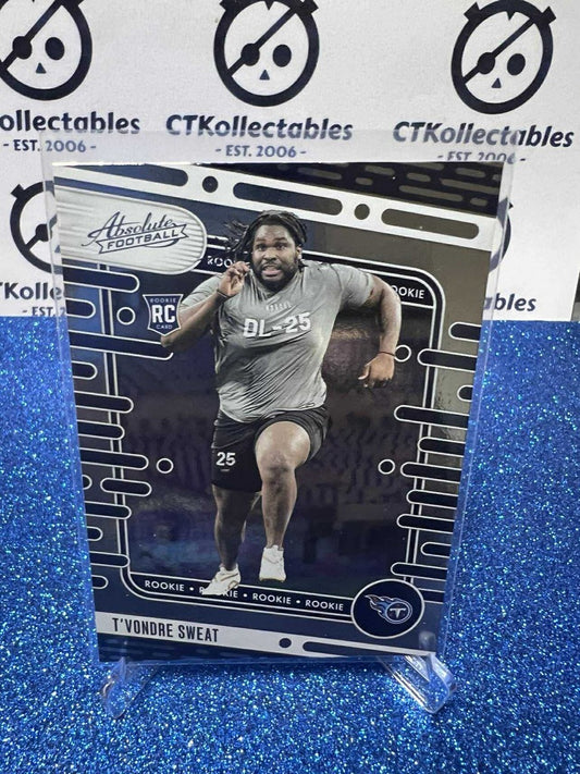 2024 NFL Panini Absolute Rookie RC #138 T’Vondre Sweat Tennessee Titans