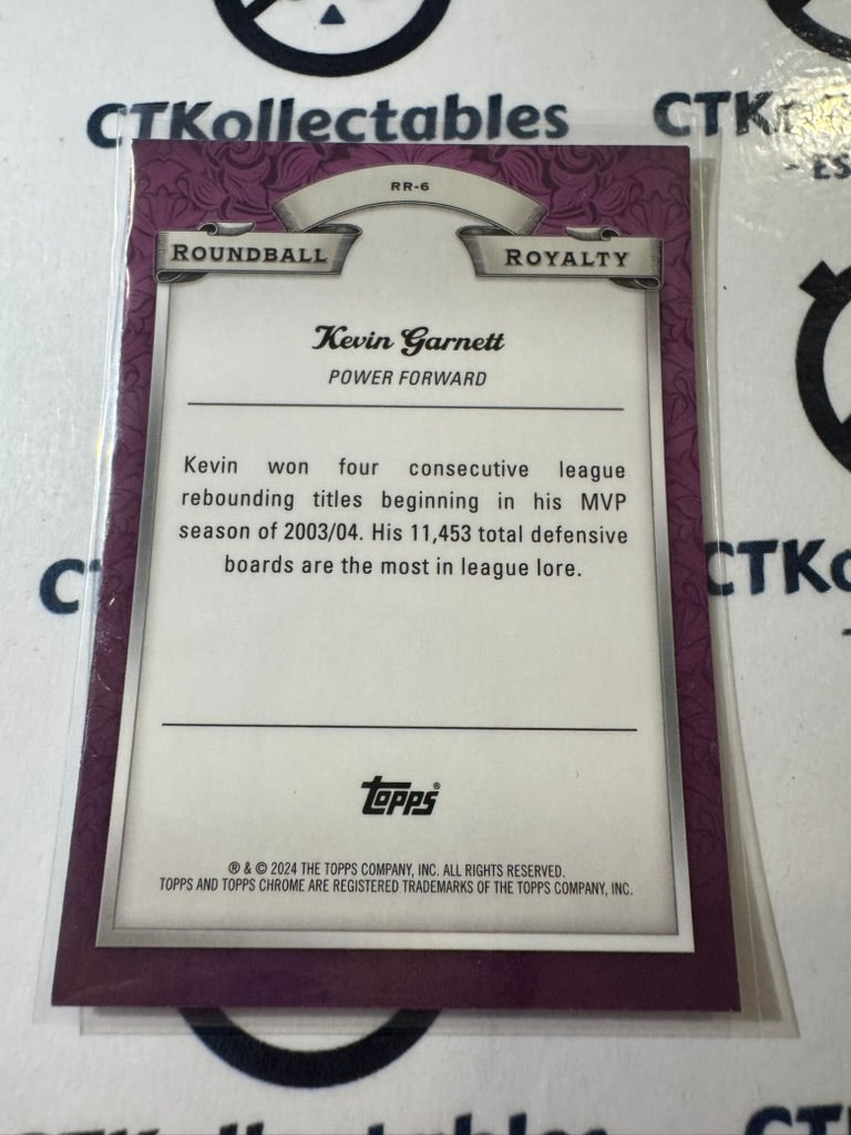 2023-24 Topps NBA Chrome Kevin Garnett Roundball Royalty RR-6
