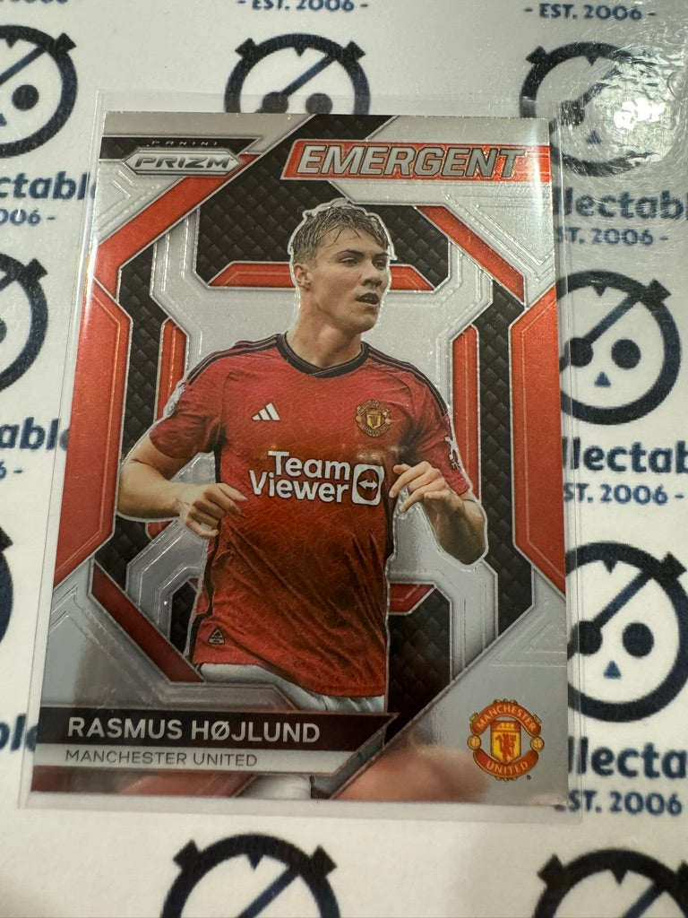 2023-24 Prizm Premier League Soccer Ramus Hojlund Emergent #19