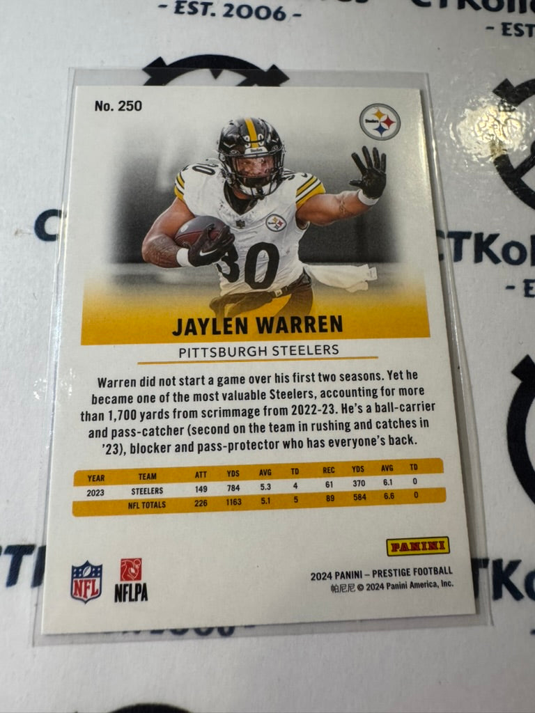 2024 NFL Prestige Diamond Xtra Points #250 Jaylen Warren Pittsburgh Steelers