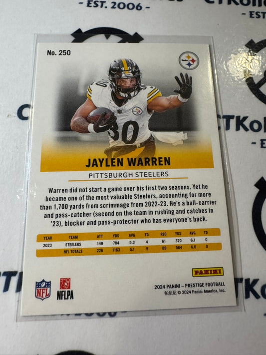 2024 NFL Prestige Diamond Xtra Points #250 Jaylen Warren Pittsburgh Steelers