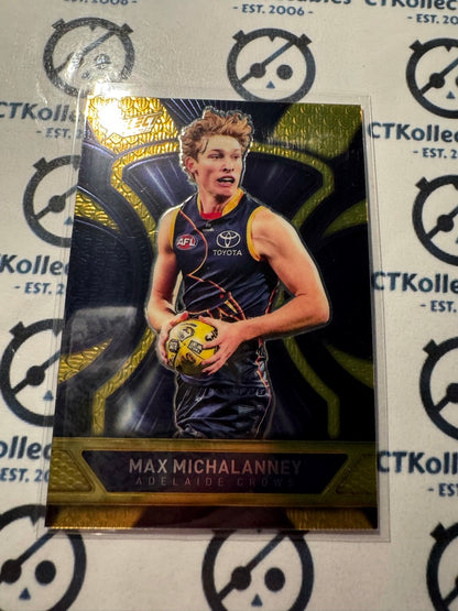 2025 AFL Footy Stars Luminous Max Michalanney #LD7 Dragon Scales #075/799 Crows