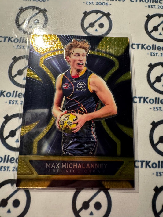 2025 AFL Footy Stars Luminous Max Michalanney #LD7 Dragon Scales #075/799 Crows