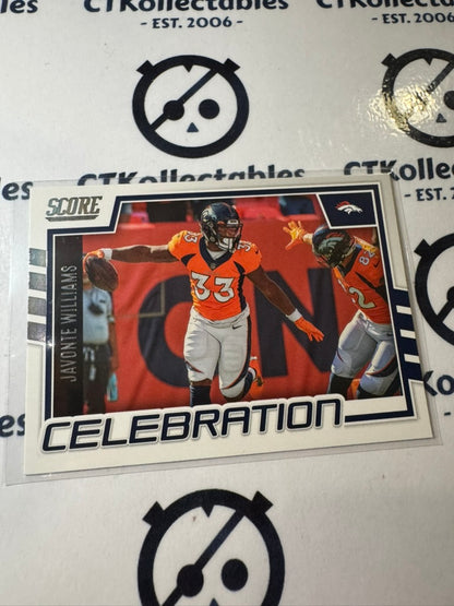 2022 NFL Panini Score Celebration #C-JW 23 Javonte Williams