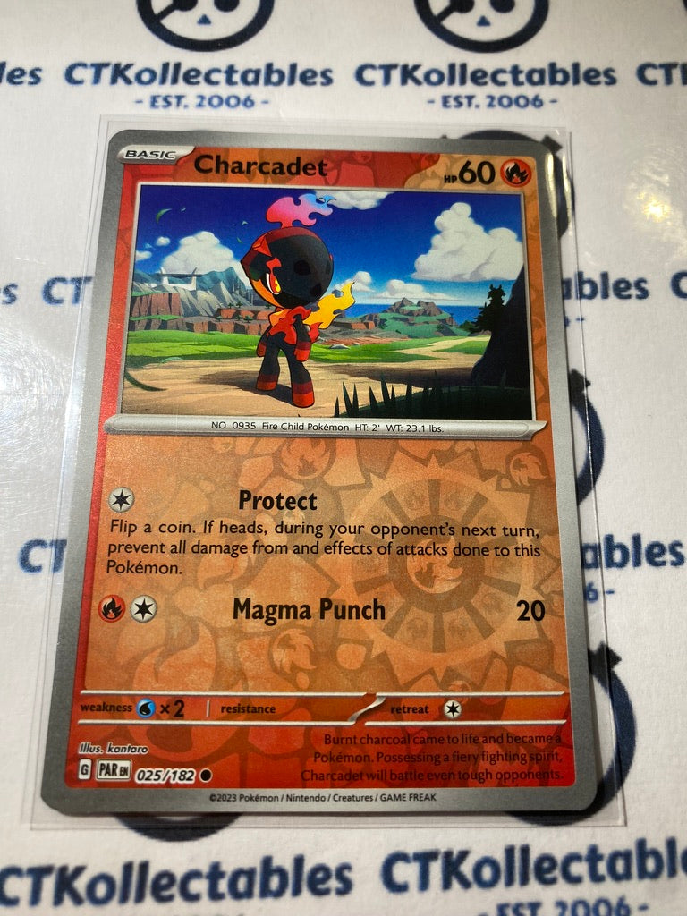 Charcadet Reverse Holo #025/182 2023 Scarlet & Violet Paradox Rift Pokémon TCG