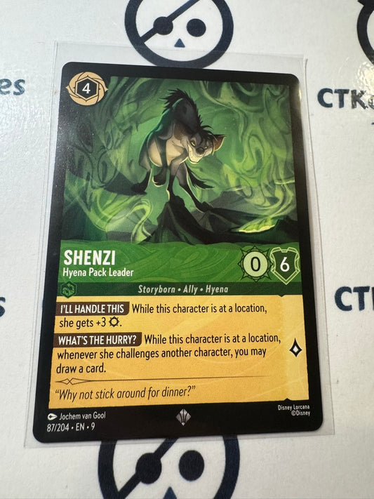 Disney Lorcana Fabled NON-FOIL 87/204 Shenzi - Hyena Pack Leader SR