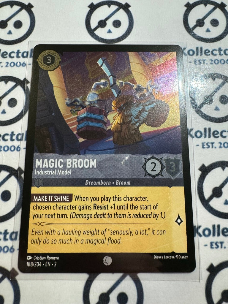 2024 Disney Lorcana Floodborn COLD FOIL #188/204 Magic Broom, Industrial Model