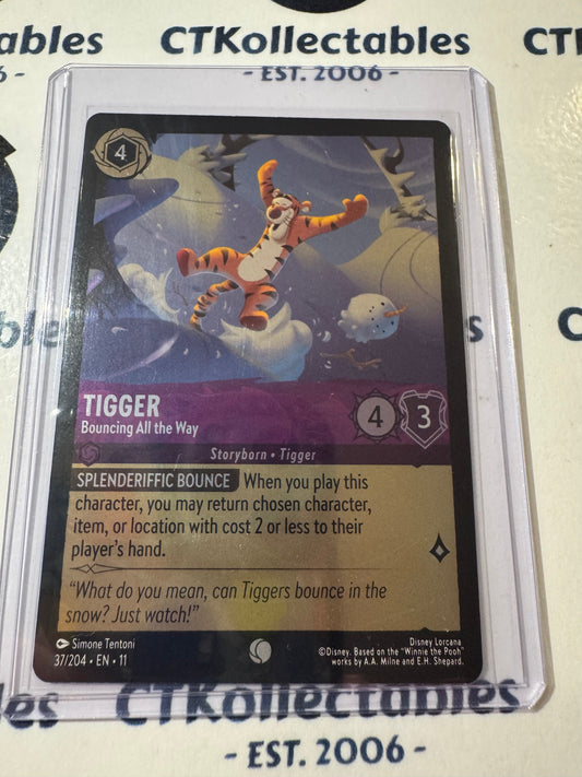 Disney Lorcana Winterspell 37/204 Tigger – Bouncing All the Way COLD FOIL C