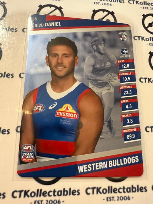 2024 AFL Teamcoach Silver Card #56 Caleb Daniel Bulldogs