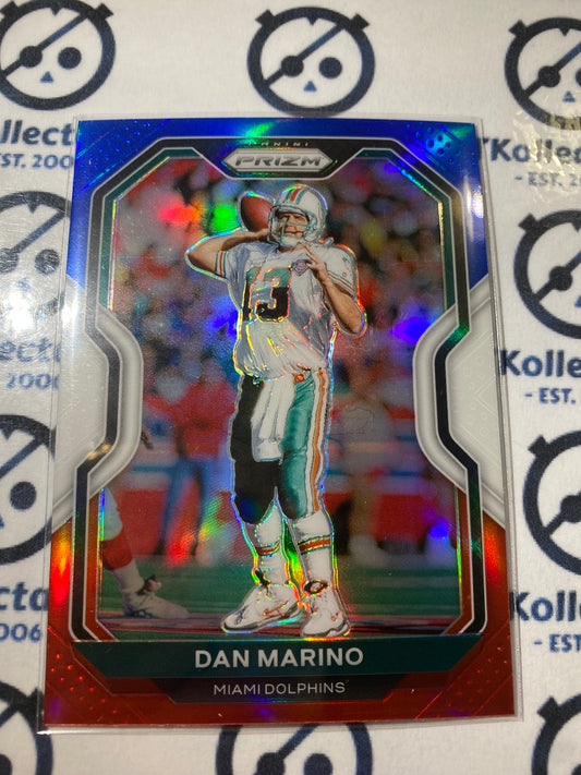 2020 NFL Prizm Dan Marino Red White & Blue Prizm #18 Dolphins