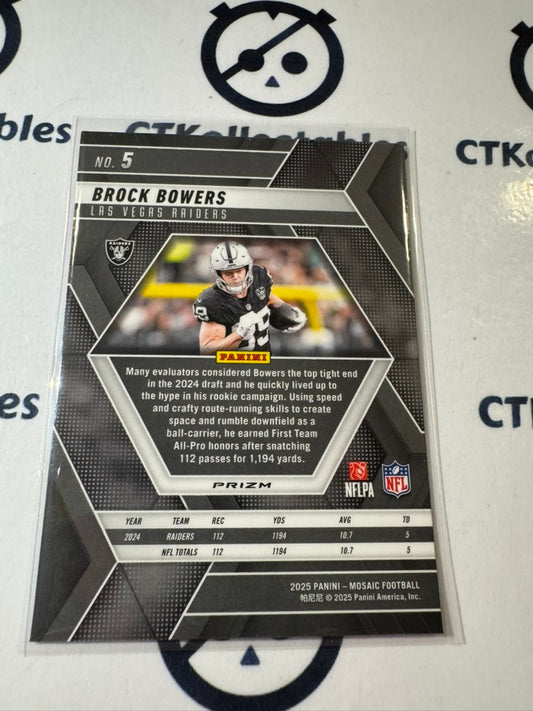 2025 NFL Panini Mosaic Camo Pink Parallel #367 Brock Bowers Raiders