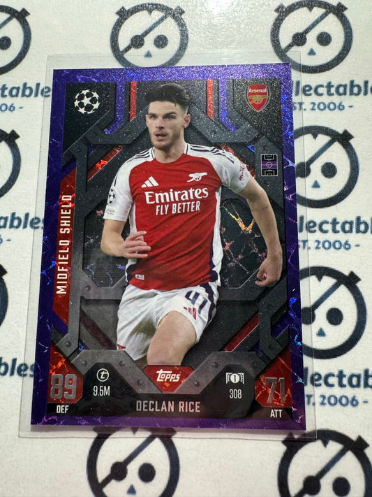 24/25 TOPPS MATCH ATTAX Declan Rice Purple Midfield Shield #308