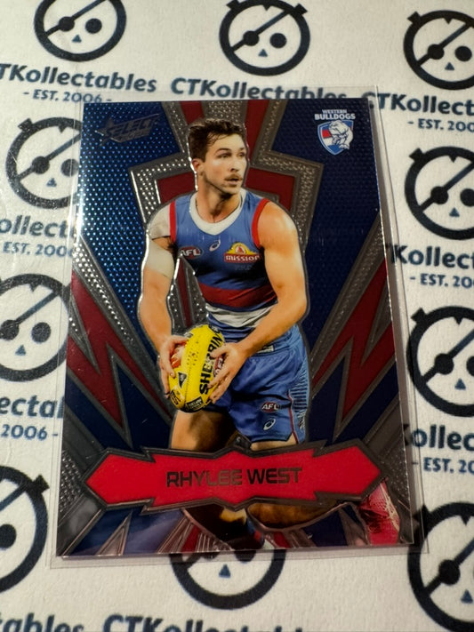 2025 AFL Footy Stars Luminous Rhylee West Thunderbolt GOLD #341/399 Bulldogs