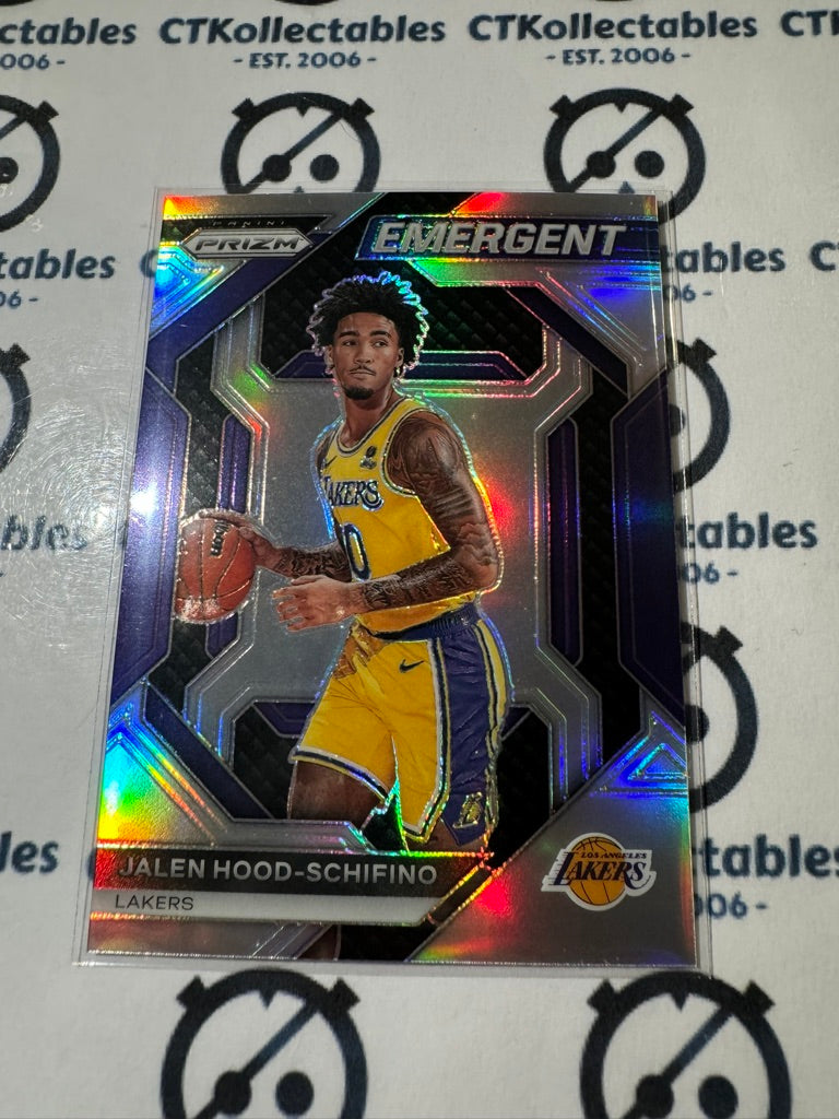 2023-24 NBA Panini Prizm emergent jalen hood-schifino Silver Prizm #15 Lakers