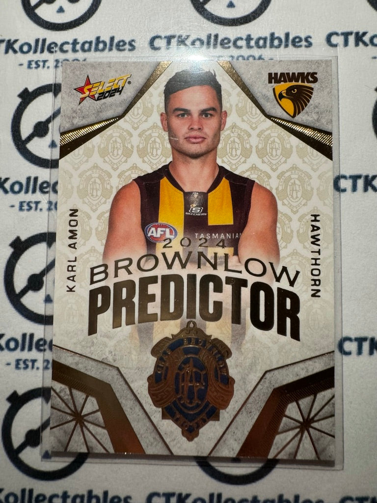 2024 AFL Footy Stars Karl Amon Brownlow Gold Predictor #207/315 Hawks