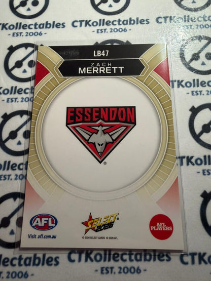 2026 Select AFL Footy Stars Luminous LB47 Zach Merrett Bombers