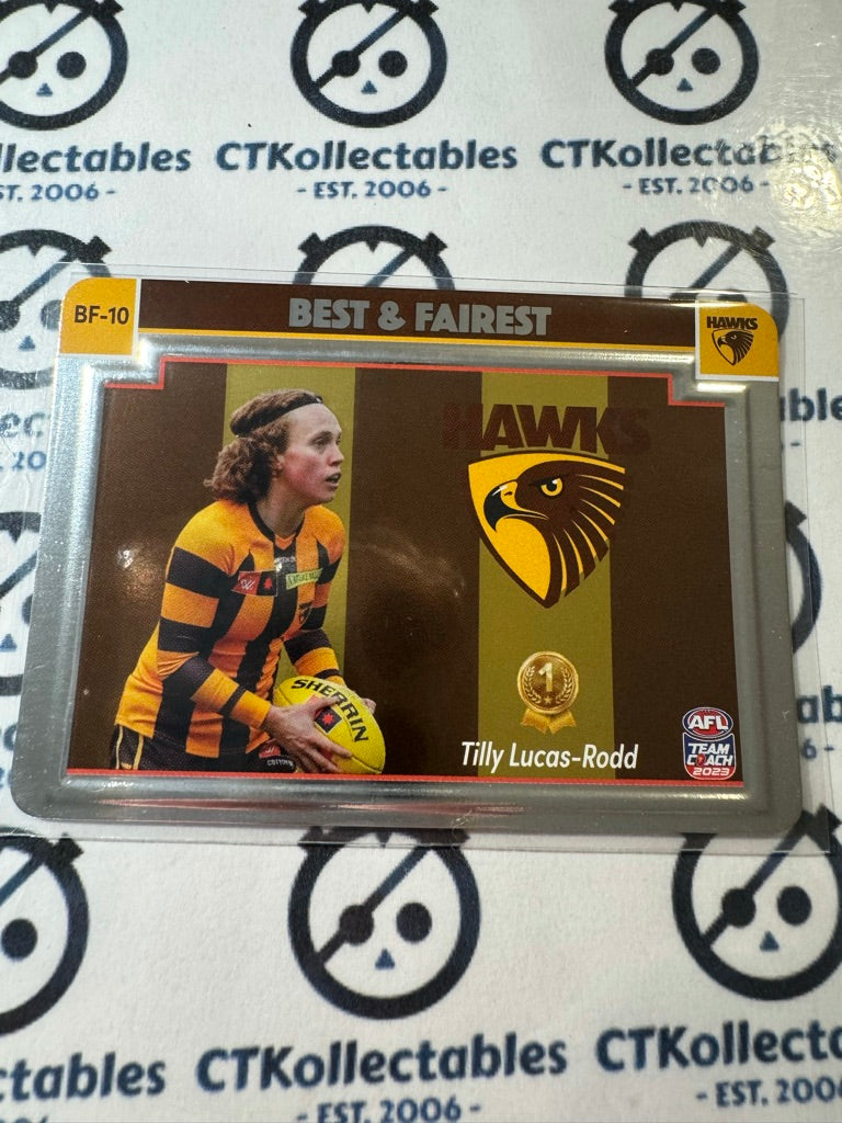 2023 AFLW Teamcoach Tilly Lucas-Rodd Best & Fairest #BF-10 Hawks