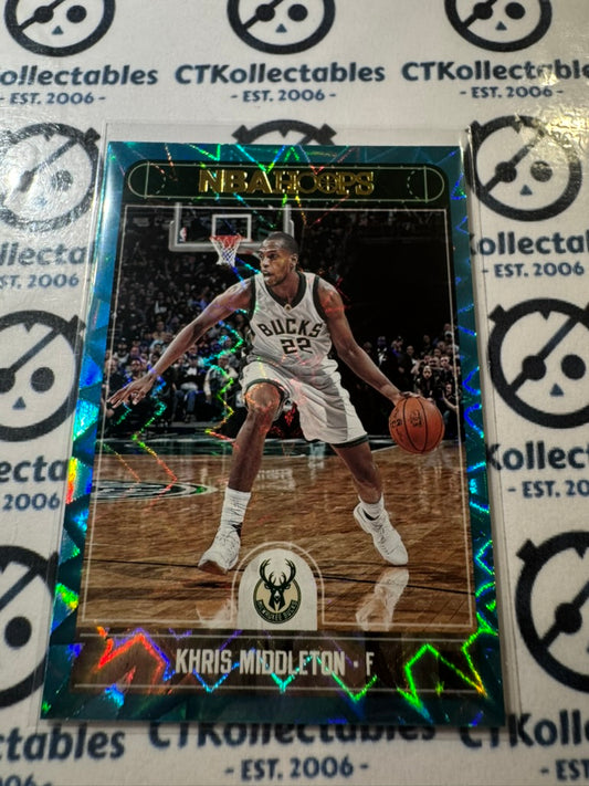 2017-18 NBA Panini Hoops Khris Middleton Teal Explosion #14 Bucks
