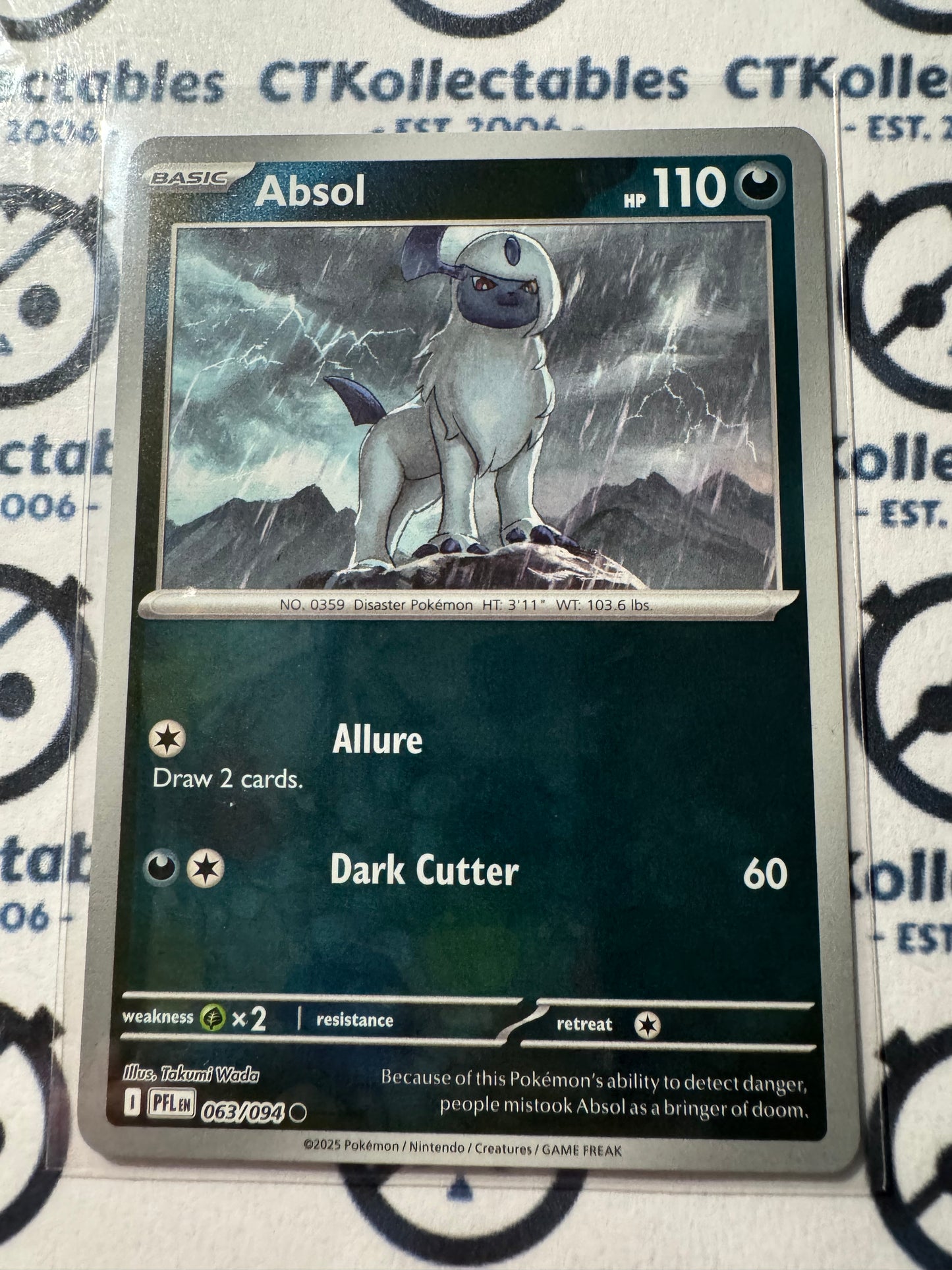 Absol Reverse Holo #063/094 Phantasmal Flames Pokemon