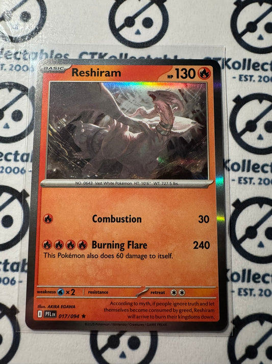 Reshiram Holo Rare #017/094 Phantasmal Flames Pokemon