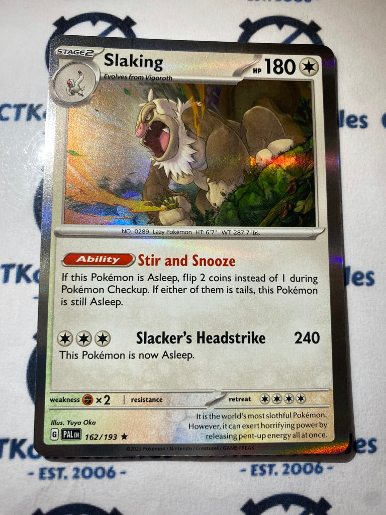 Slaking Holo Rare #162/193 2023 Paldea Evolved Pokemon Card