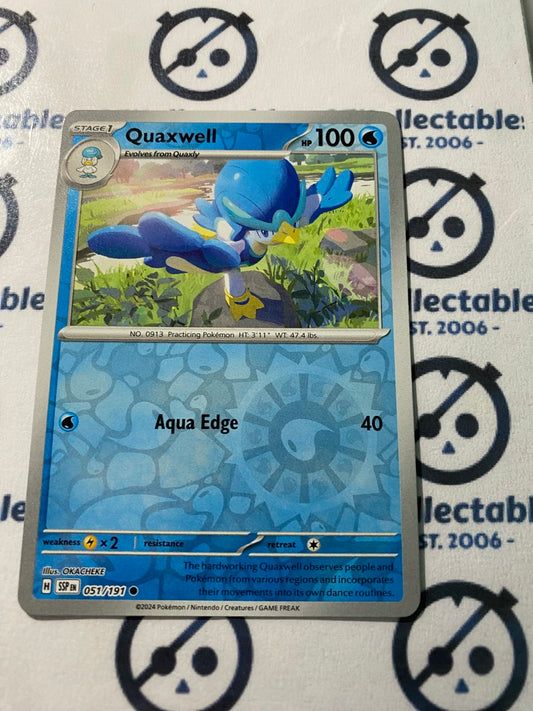 Quaxwell Reverse Holo #051/191 Surging Sparks Pokémon TCG 2024