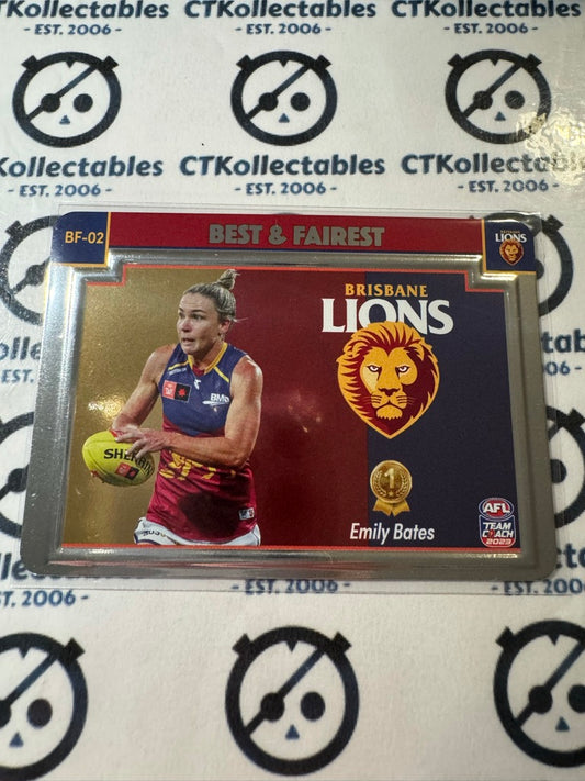 2023 AFLW Teamcoach Emily Bate Best & Fairest #BF-02 Lions