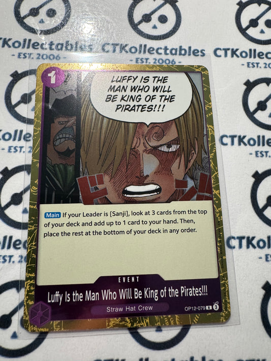 One Piece : Legacy of the Master FOIL OP12-079 – Luffy Is the Man– Rare