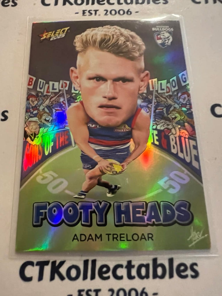 2025 AFL Footy Stars Footy Heads Adam Treloar FH107 Bulldogs