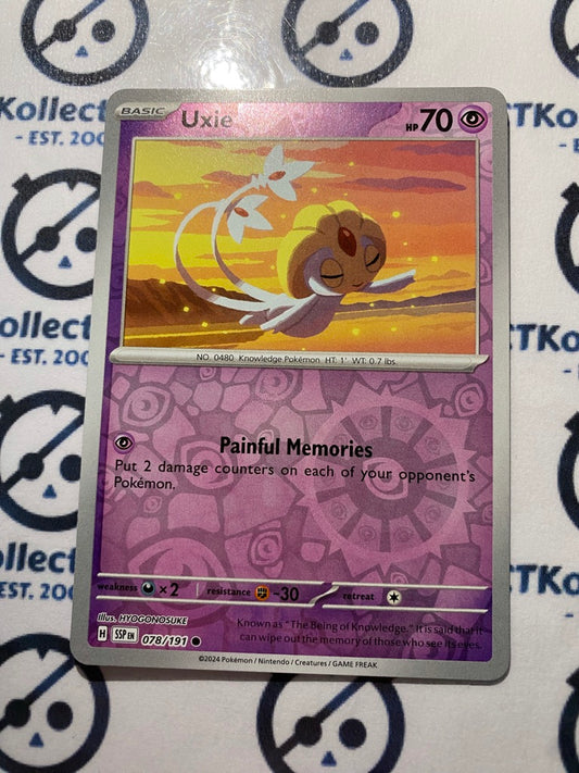 Uxie Reverse Holo #078/191 Surging Sparks Pokémon TCG 2024