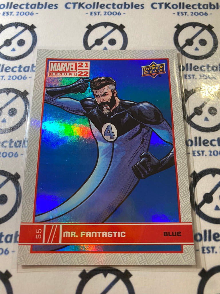 2021-22 Upper Deck Marvel Annual Mr Fantastic # 55 Blue Foil Parallel