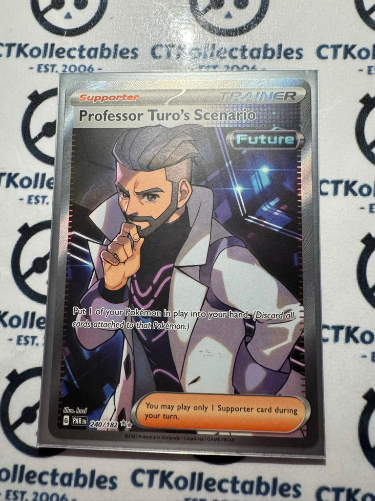 Professor Turo Full Art Ultra Rare #240/182 2023 Paradox Rift Pokémon TCG