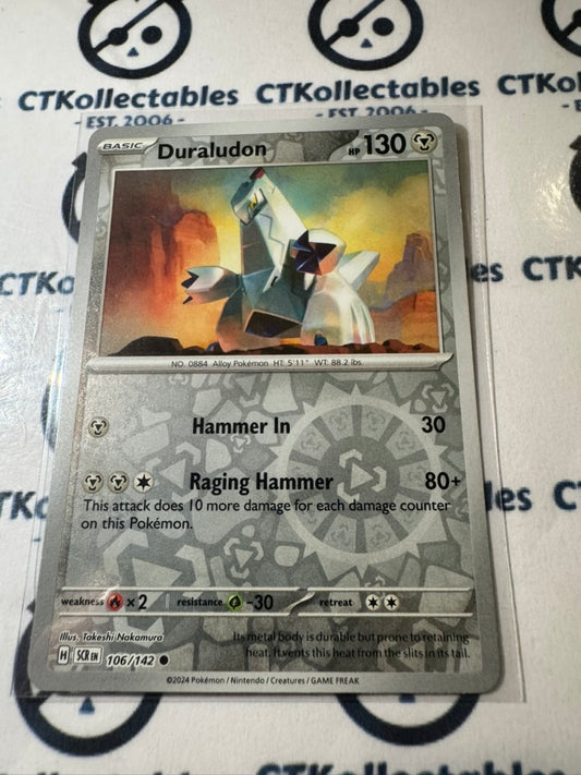 Duraludon Reverse Holo #106/142 Stellar Crown Scarlet & Violet Pokemon