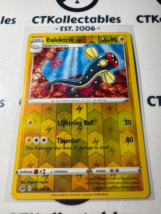 Eelektrik Reverse Holo #096/264 Sword & Shield Fusion Strike Pokemon
