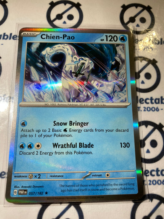 Chien-Pao Holo Rare #057/182 2023 Scarlet & Violet Paradox Rift Pokémon TCG