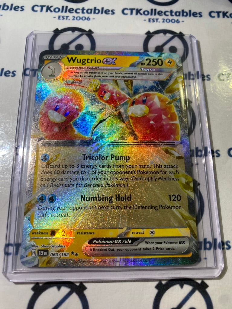 2024 TEMPORAL FORCES WUGTRIO EX # 060/162  DOUBLE RARE FOIL POKEMON CARD