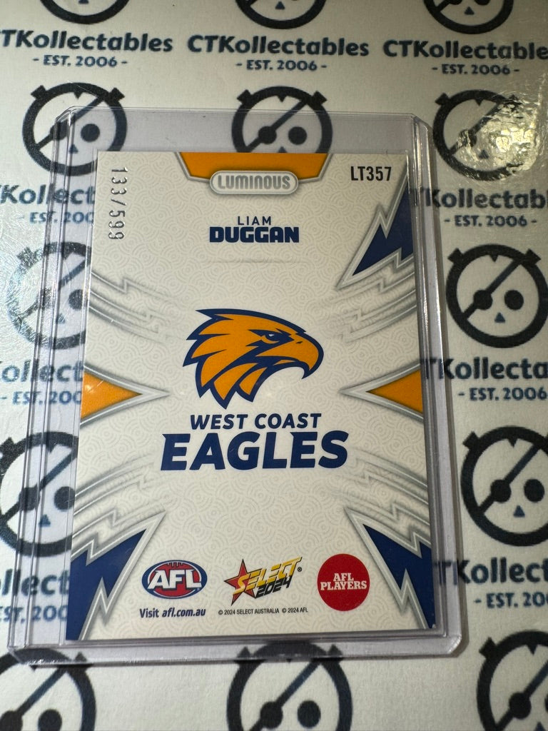 2024 AFL Footy Stars Thunderbolt LT357 Liam Duggan #133/599 Eagles