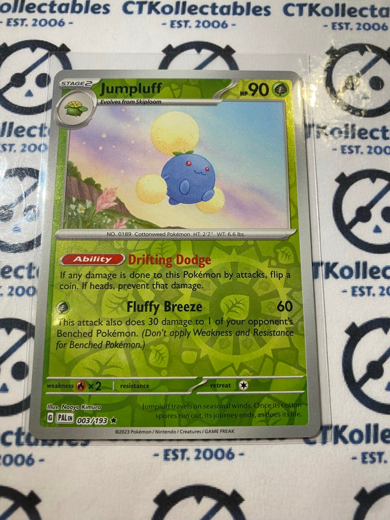 Jumpluff Reverse Holo #003/193 2023 Paldea Evolved Pokemon Card ...