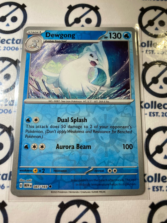 Dewgong Reverse Holo #087/165 Scarlet & Violet 151 Pokemon Card