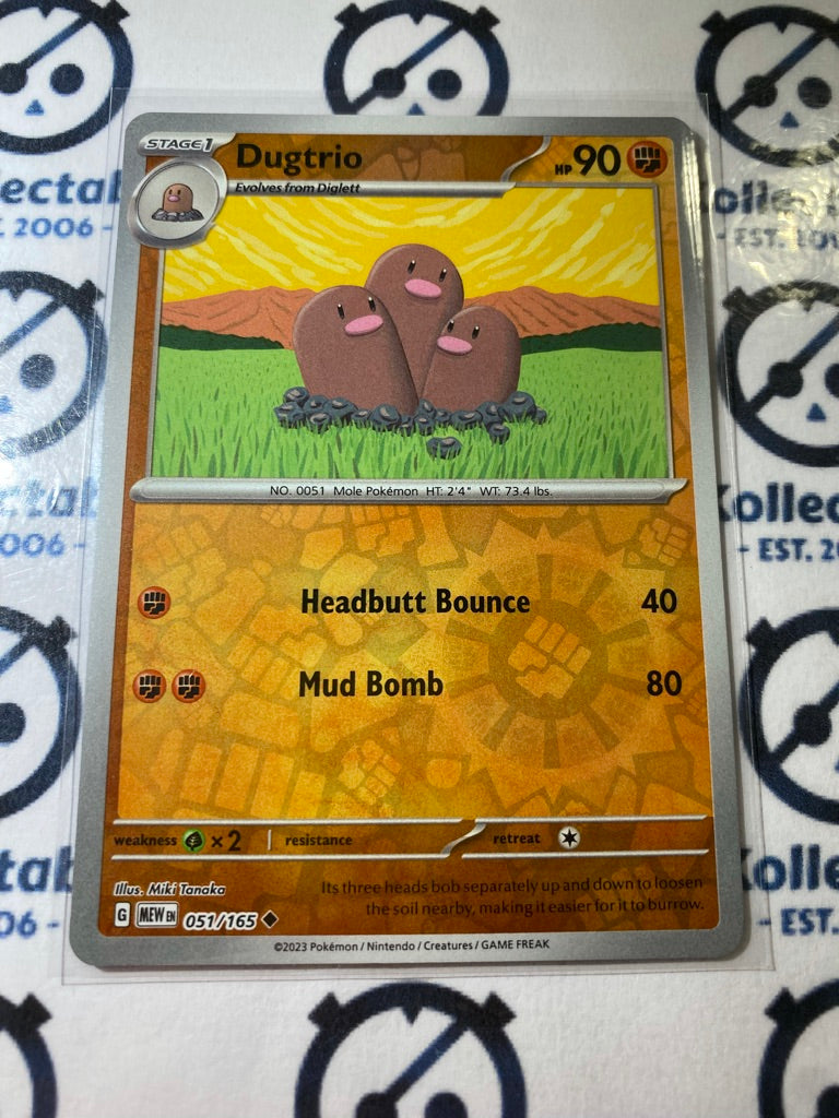 Dugtrio Reverse Holo #051/165 Scarlet & Violet 151 Pokemon Card