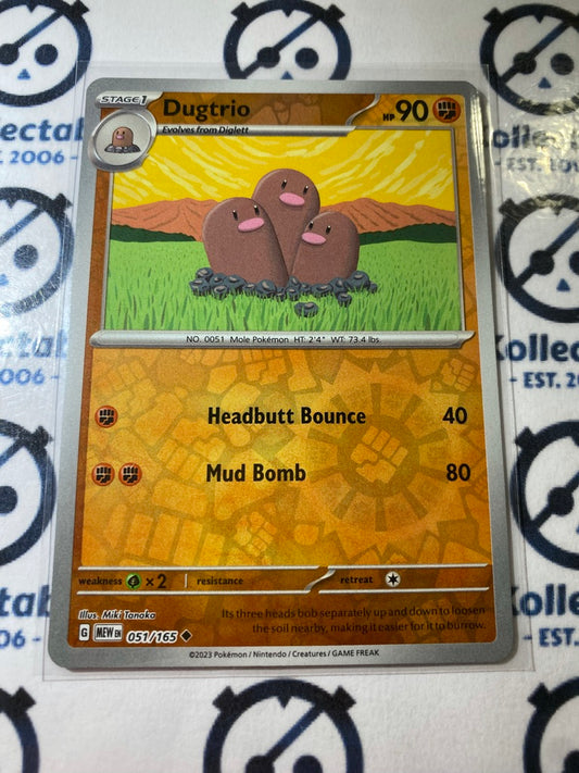 Dugtrio Reverse Holo #051/165 Scarlet & Violet 151 Pokemon Card