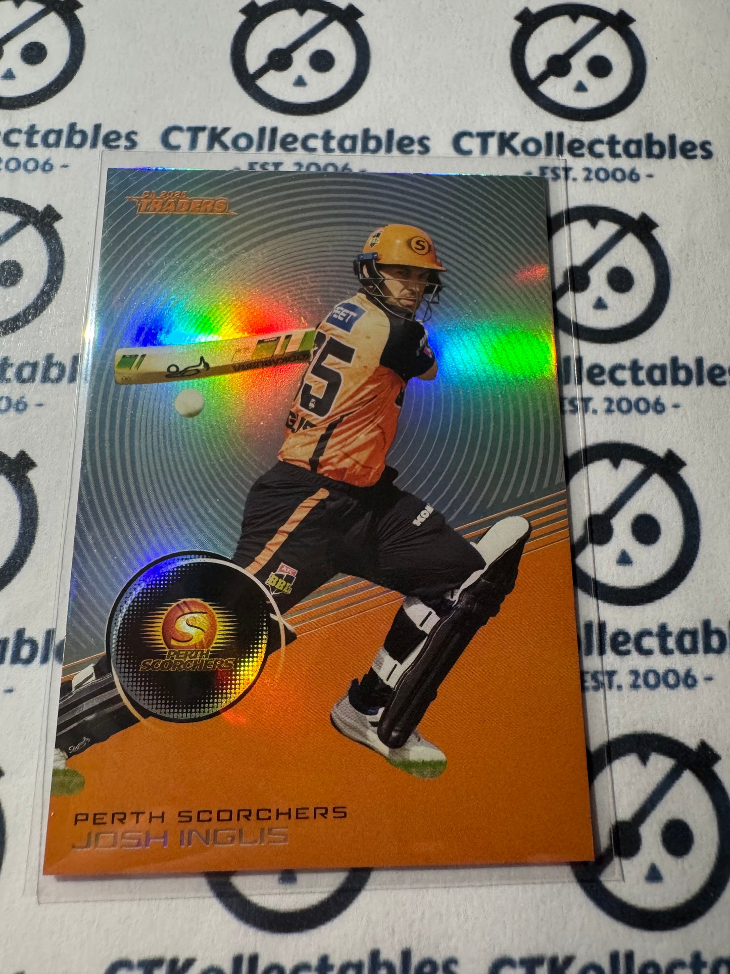 2025/26 CA Cricket Traders Josh Inglis Silver Parallel #S118 Scorchers