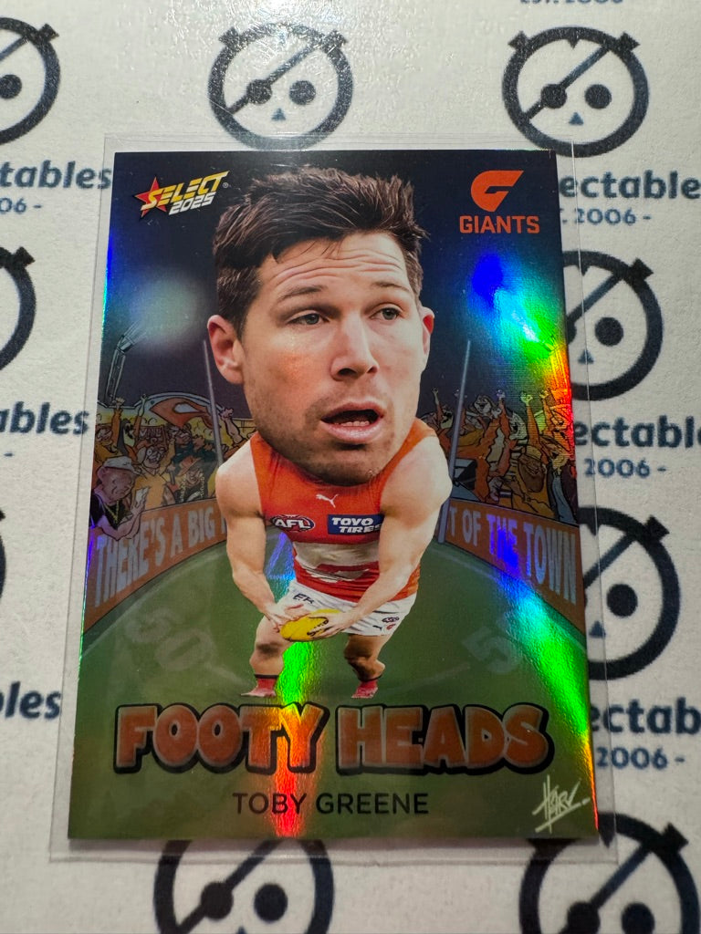2025 AFL Footy Stars Footy Heads Toby Greene FH45 Giants